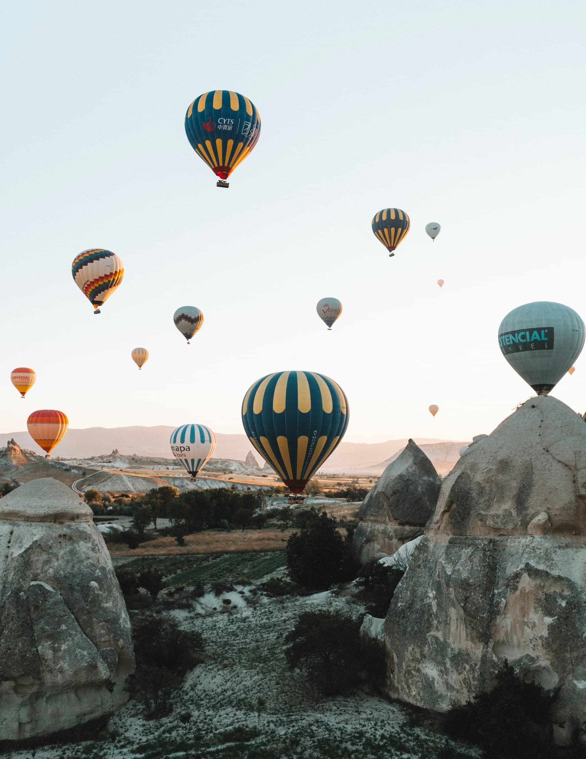 Cappadocia hot air balloons at golden sunrise